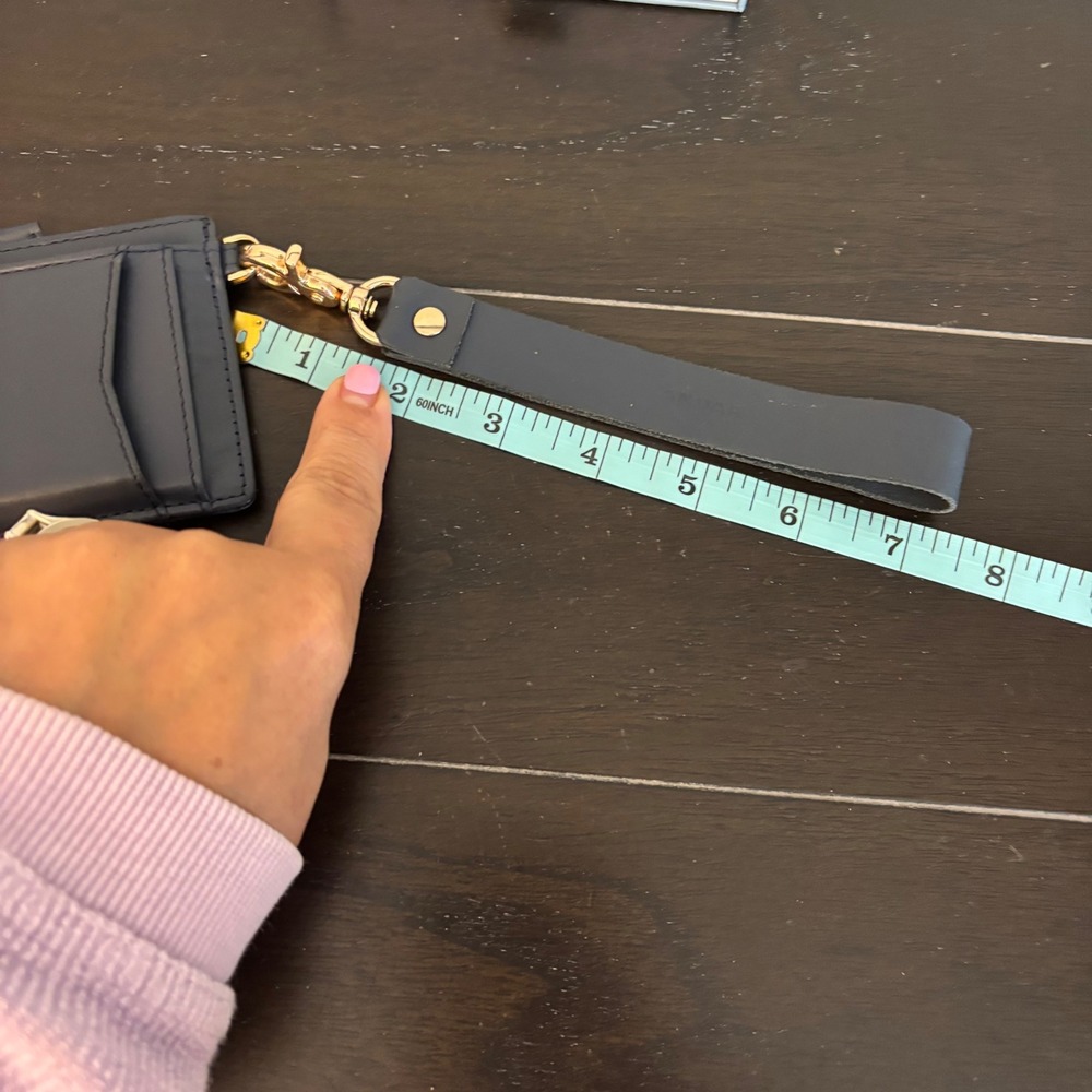 Andar x Daryl-Ann Denner The Denner Navy Leather Card Holder Wallet Wristlet - Picture 5 of 8